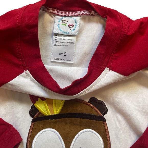 SMOCK MONKEY BRAND BOYS THANKSGIVING 3/4 SLEEVE TEE - Picture 2 of 4